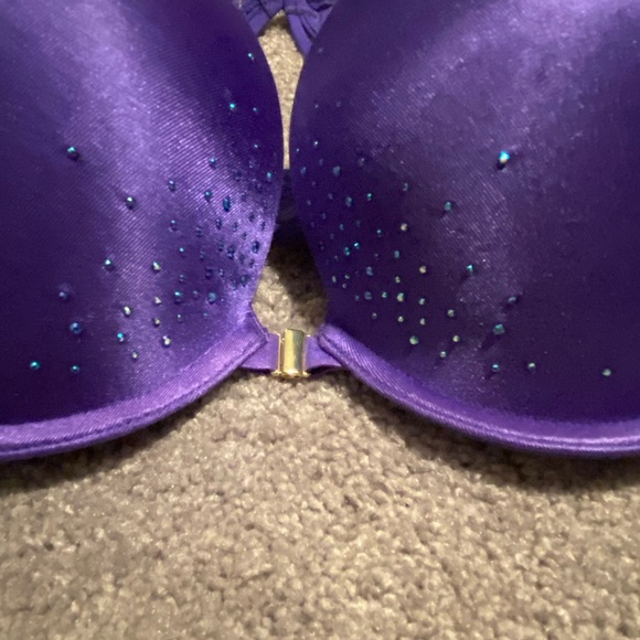 Blue Beyond Sexy La Senza push up bra with lace back and sparkles - Picture 2 of 4